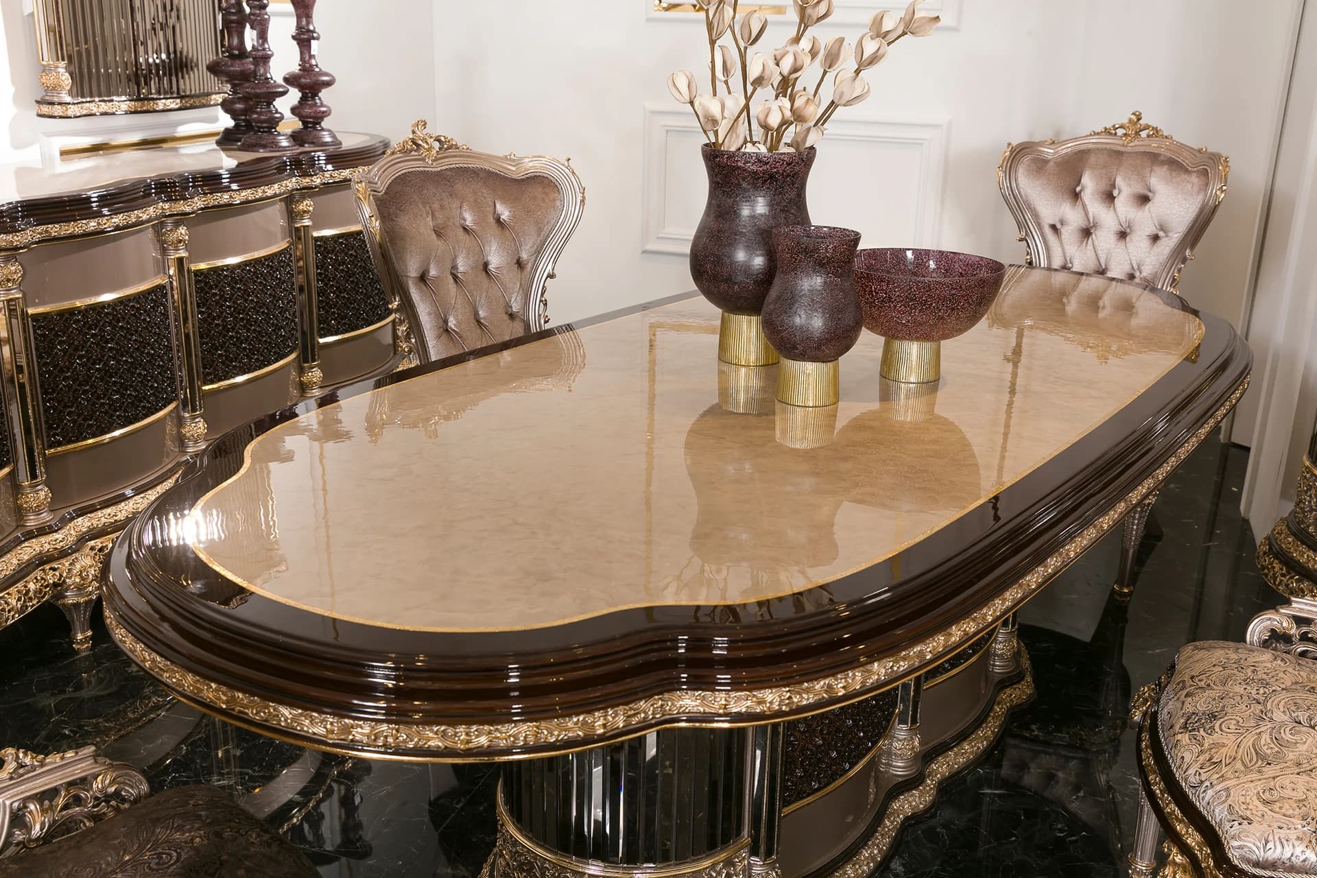 Firuze Klasik Yemek Odası Takımı