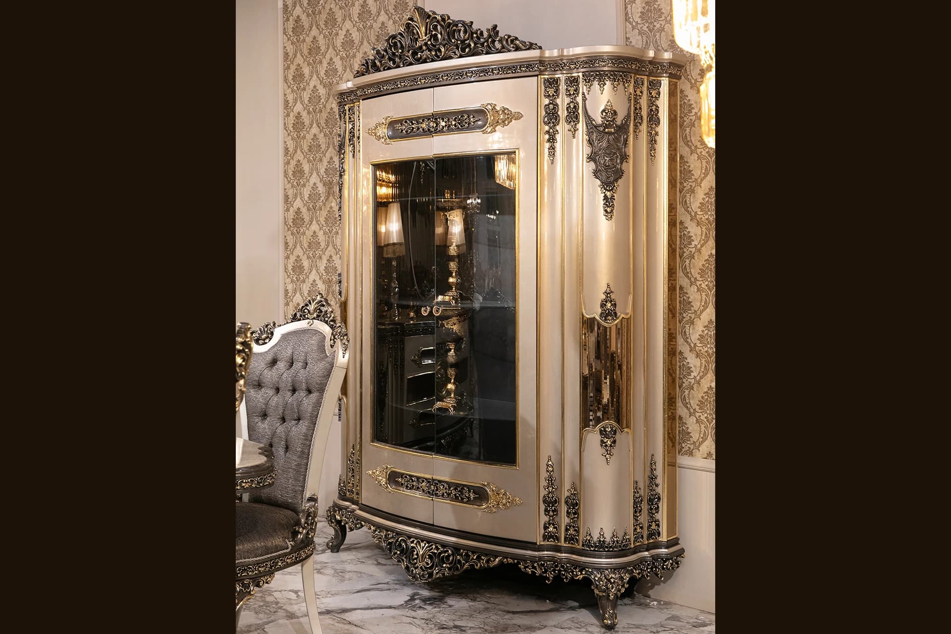 Versace Klasik Yemek Odası Takımı