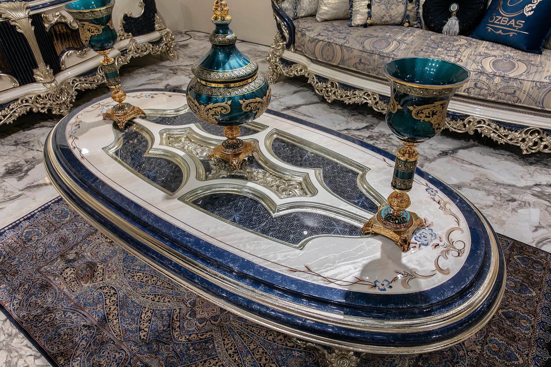 Florya Lacivert Klasik Koltuk Takımı